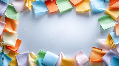 Colorful Notes Border: A vibrant display of colorful notes forms an inviting border, perfect for creative expression.