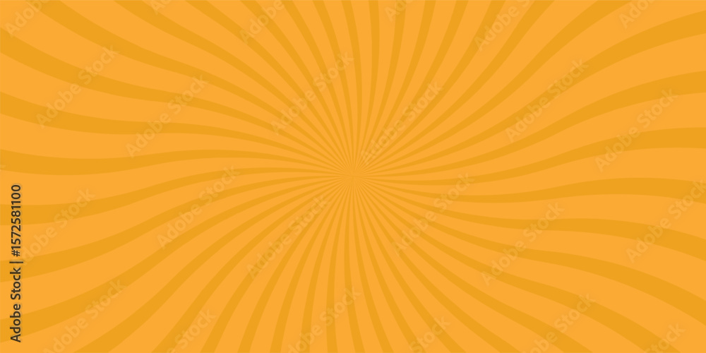 Fototapeta premium Vector Abstract orange sun rays and sunburst,Vector illustration. Sun beam ray sunburst pattern background. Retro bright backdrop.
