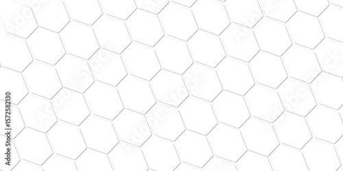 White Hexagonal Background. Luxury White Pattern. Futuristic abstract honeycomb mosaic white background. geometric mesh cell texture. modern futuristic wallpaper. 