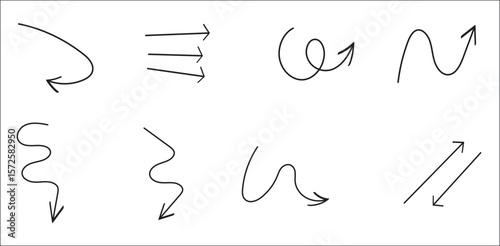 arrow,set,wavy high resolution vector organic arrows for artistic layouts mood boards graphics for social channels and online campaigns fluid movement themes