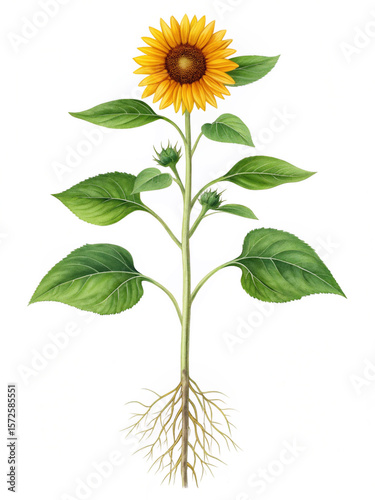 sunflower isolated on white background