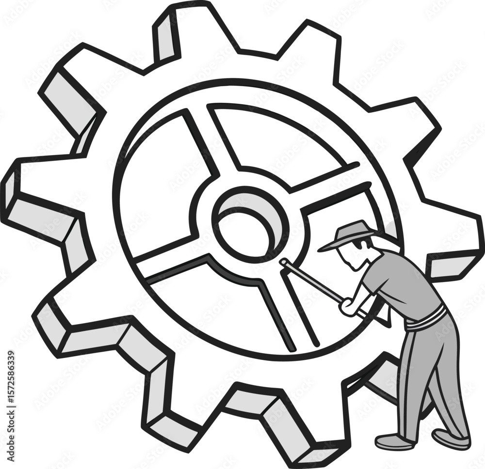 Obraz premium Mechanism, Gears, and the Art of Engineering Precision and Innovation