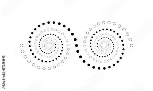 golden ration fibonacci pattern for logo icon background web graphic tattoo. vector illustration.	