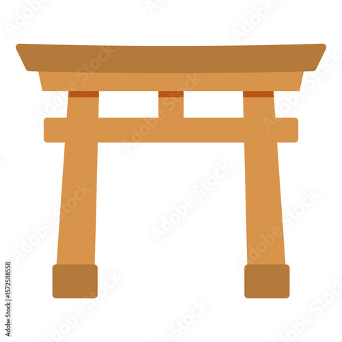 神社の鳥居のイラスト素材　ベクター,Japanese shrine gate