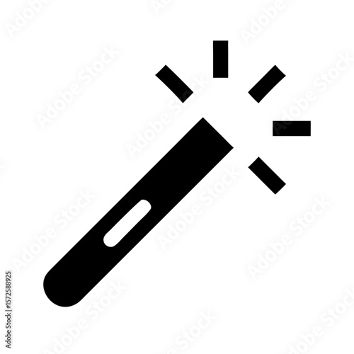 Magic Wand Icon with Sparkle Effect
