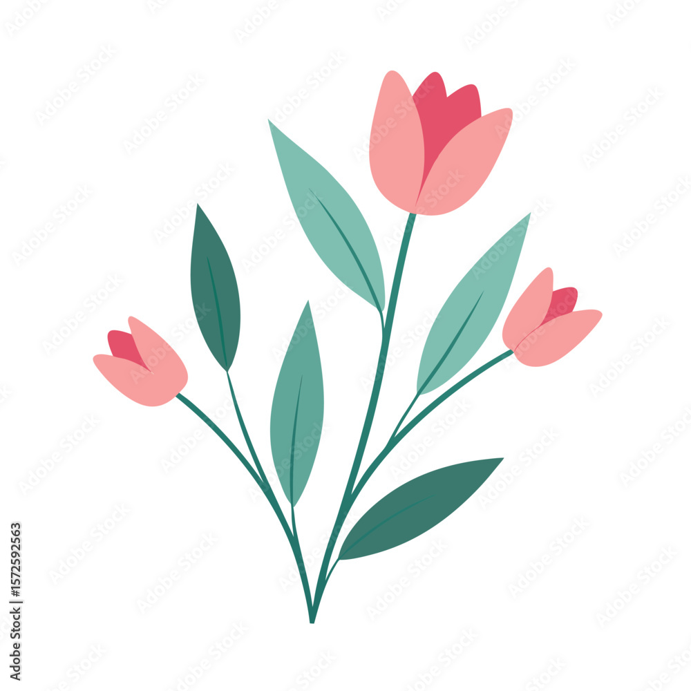 Obraz premium bouquet of pink tulips