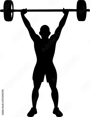 silhouette of a man lifting weights
