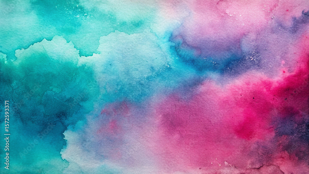 Fototapeta premium abstract colorful watercolor hand painted brush strokes painting textured white paper background trendy drawing artwork banner cover poster backdrop design
