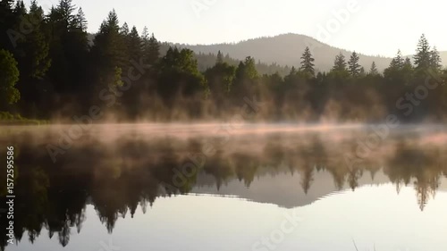 Calm Lake at Sunrise