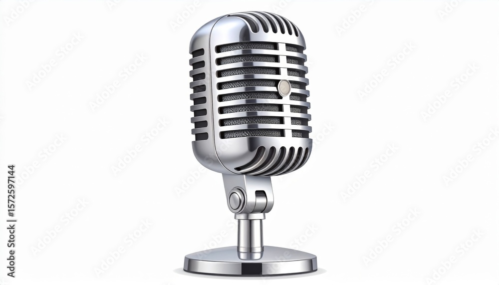 Fototapeta premium Vintage Silver Microphone