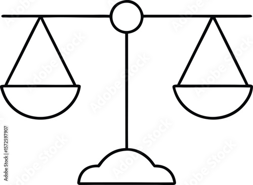 Scale of justice icon vector illustration