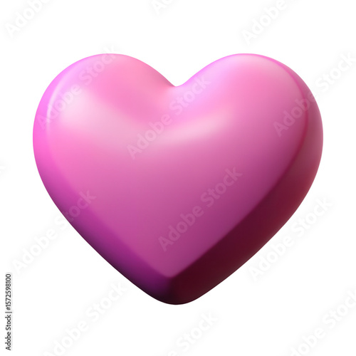 Pink 3D Heart Icon