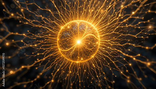 kissed golden abstract ratio sun warm neurons hue representation wide nerve cell gold facet brain mind neurology science medicine mobile phone cognition mental biology health intelligence connection S