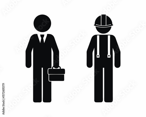 Coming to Work silhouette vector illustration