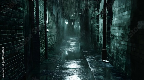 Rainy Night Alleyway