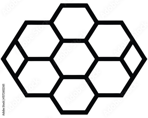 Geometric Hexagon Honeycomb: A captivating and intricate pattern composed of interconnected hexagons, embodying the essence of order, structure, and symmetry. Ai Generated