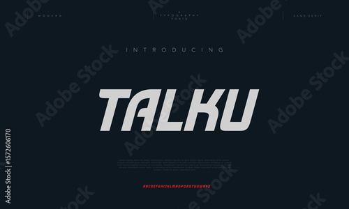  Talku modern stylish typography letter logo design