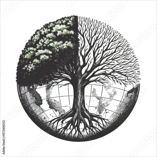Climate Change Awareness Concept – Save Earth, Fight Pollution, Promote Sustainability