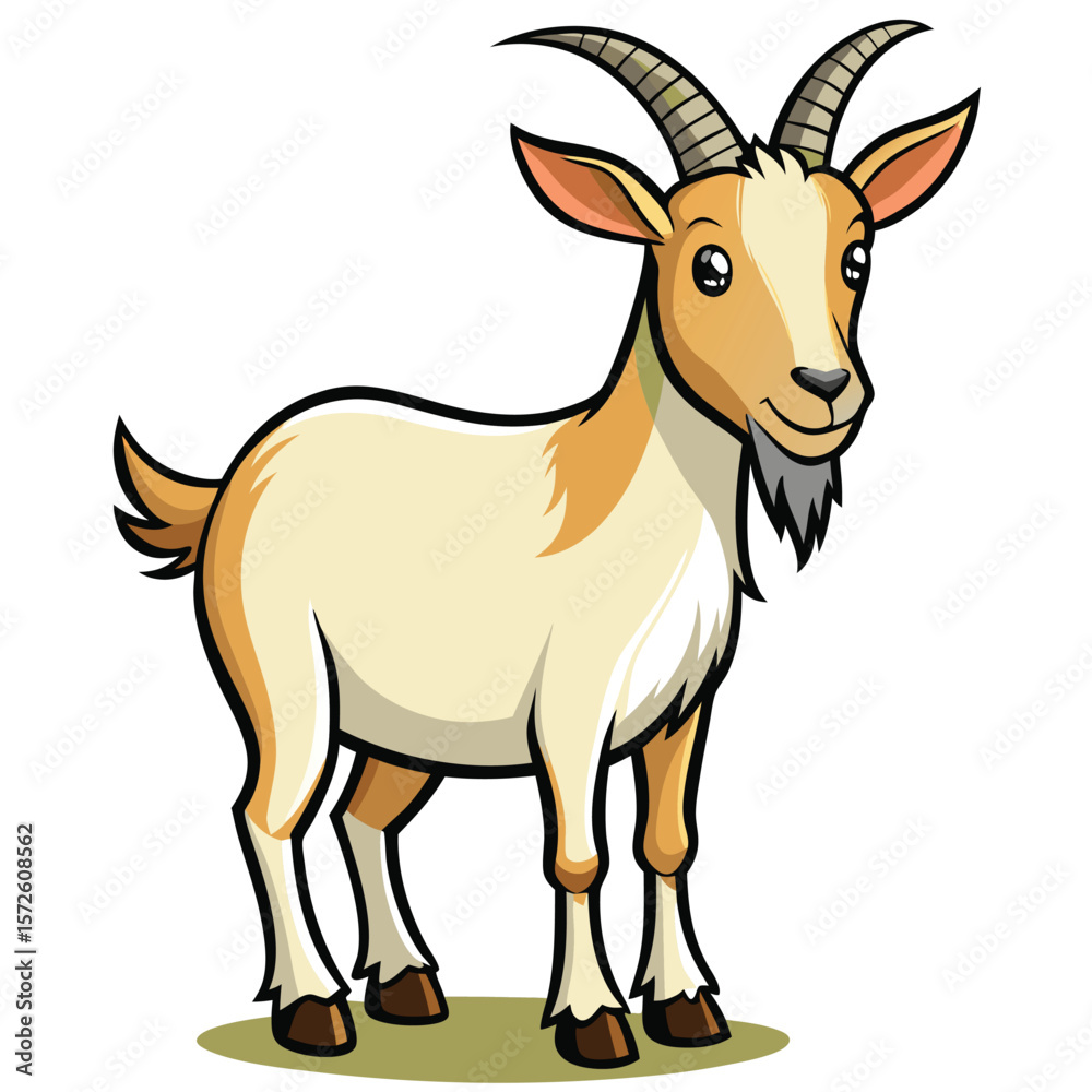 Obraz premium Cute cartoon goat (2)