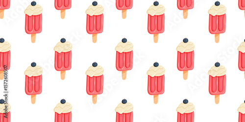 This is a Colorful Ice Cream Pattern Design that captivates the viewers attention