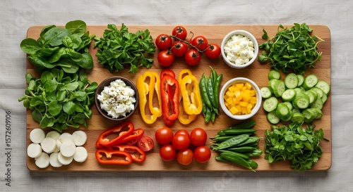 Vibrant Veggie & Cheese Board: A Rainbow of Freshness