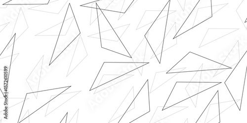 : Abstract background with liens and triangles shape on white background. White and grey geometric overlapping rectangle pattern Geometric background soft shadows as patten ..White polygon textured .