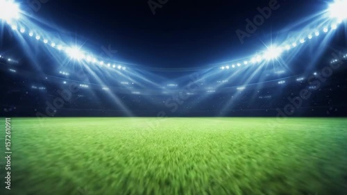 Spotlight show with arena or soccer stadium