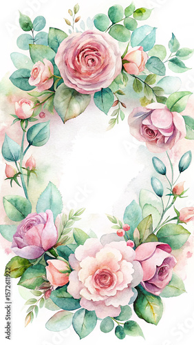 Watercolor Wedding Floral Set – Wreath and Bouquet Clipart