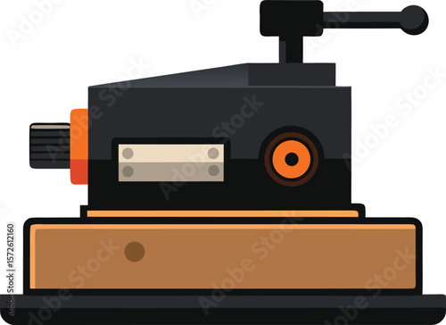 Black Vector Belt Sander with Textured Sanding Belt