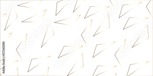Abstract background with liens and triangles shape on white background. White and golden geometric overlapping rectangle pattern Geometric background soft shadows as patten ..White polygon textured .