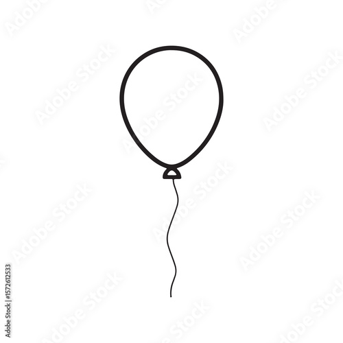 Hand Drawn Balloon Icon Set | Doodle Style Outline Balloons for Party and Kids Design