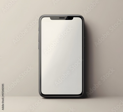 Sleek Smartphone Displayed Centrally Against a Neutral, Gradient