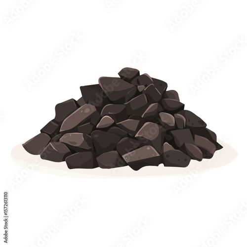 My Simple flat 2D illustration of a ash pile isolated on a white background, vector 2D design, icon, flat 2d illustration art, Eps painting, Vector set