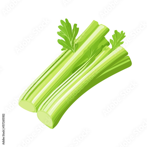 My Simple flat 2D illustration of an icon sliced celery isolated on a white background, vector 2D design, icon, flat 2d illustration art, Eps painting, Vector set