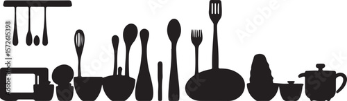 set of kitchen utensils