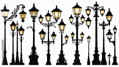 wrought iron street lamps