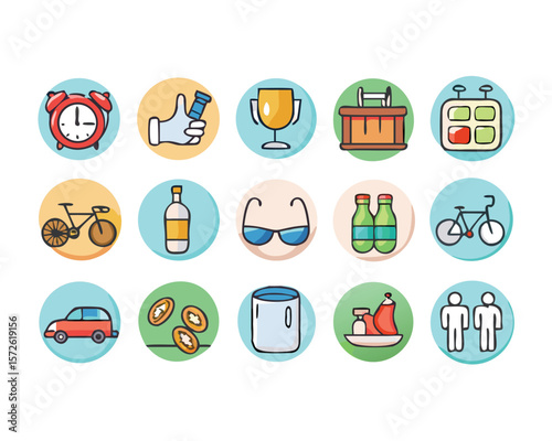 A vector illustration featuring a dog perfect for lifestyle designs pet related projects or icon sets The design utilizes CMYK colors and includes fonts like