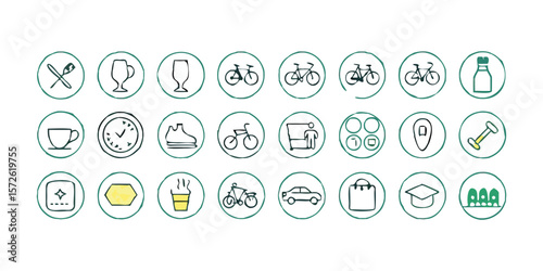 Dog Breed Icon Set Vector Illustration A collection of dog icons for various breeds perfect for pet related designs veterinary clinics dog training services and