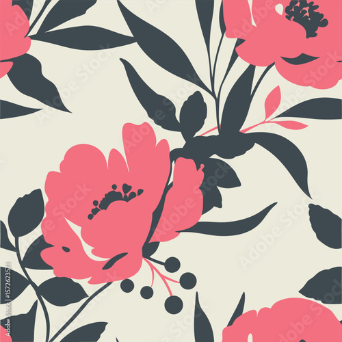 Modern botanical upholstery design