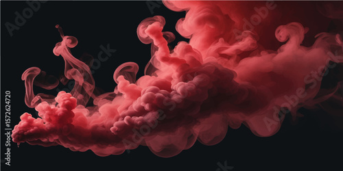 Red blood cells, like abstract clouds, flow through the heart of nature's beautiful blue sky