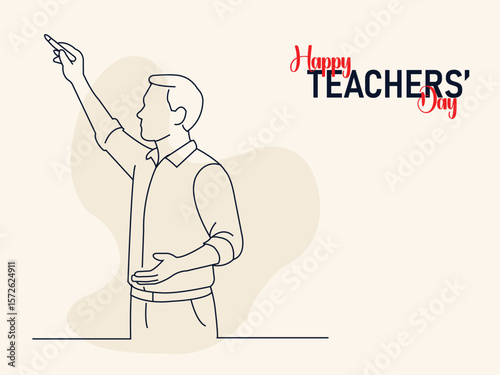 Happy teachers day, International Happy Teacher's day Social media post.	

