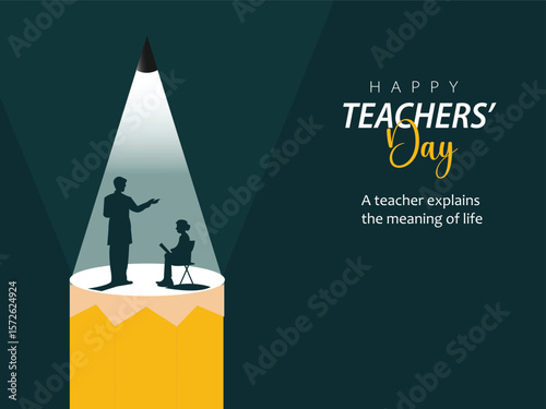 Happy teachers day, International Happy Teacher's day Social media post.	