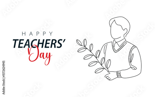 Happy teachers day, International Happy Teacher's day Social media post.	
