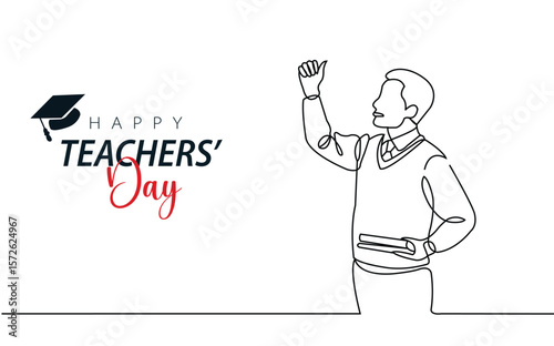 Happy teachers day, International Happy Teacher's day Social media post.	
