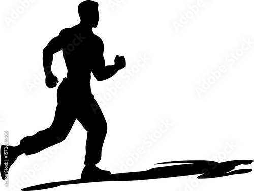  Runner in Motion Silhouette | Dynamic Athletic Vector Design