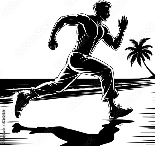  Runner in Motion Silhouette | Dynamic Athletic Vector Design