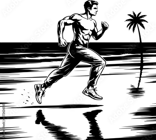  Runner in Motion Silhouette | Dynamic Athletic Vector Design
