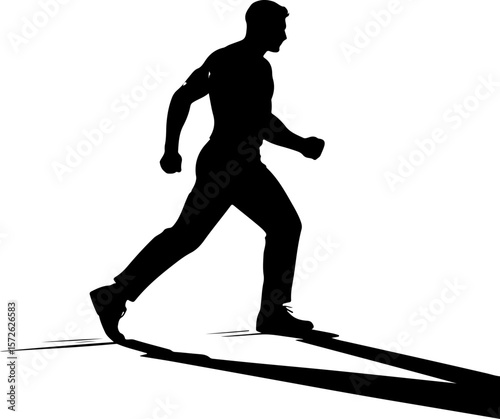  Runner in Motion Silhouette | Dynamic Athletic Vector Design