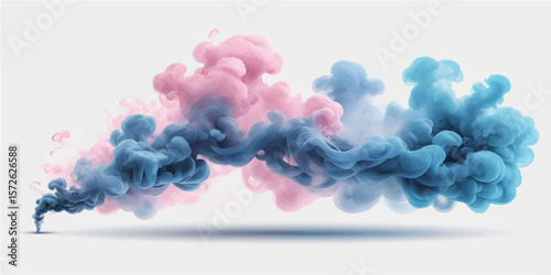 Abstract colorful background with bubbles, clouds, light, and a touch of pink, creating a beautiful, ethereal pattern