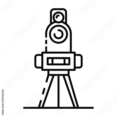 A theodolite on a tripod